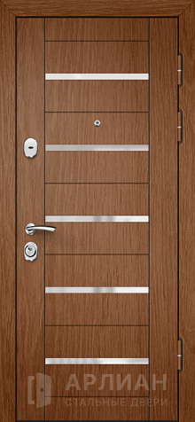 Фото «Темно-коричневая входная дверь с терморазрывом для частного дома №43»